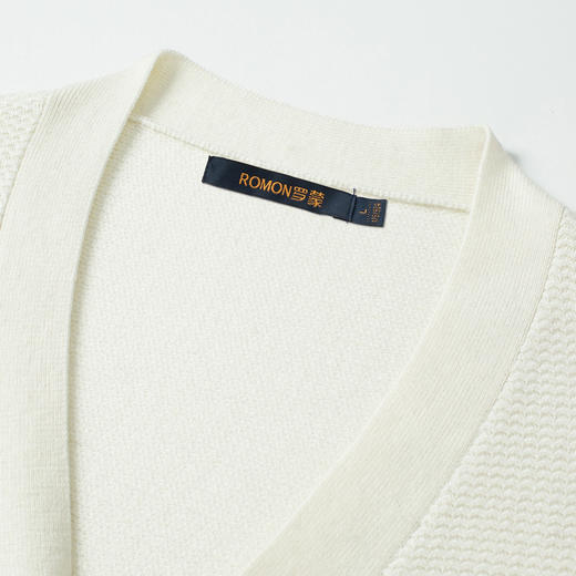 【含羊毛】罗蒙秋冬经典爆款针织开衫男时尚百搭针织外套男舒适男式针织衫 商品图4