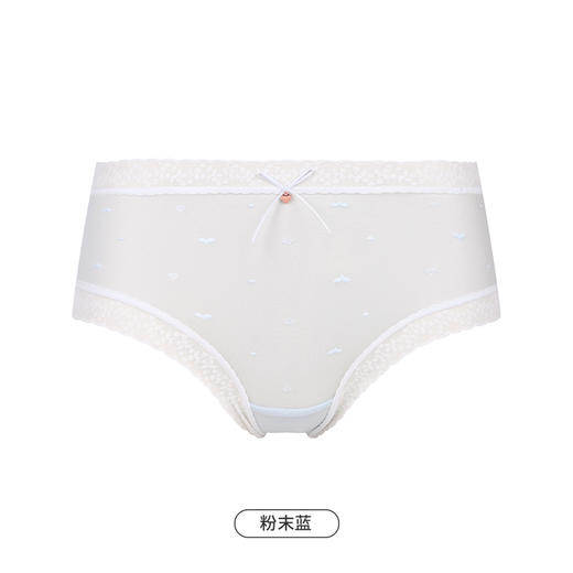 都市丽人基础系列蕾丝网布内裤女锦提花女士内裤中腰平角内裤LK45C9 商品图4