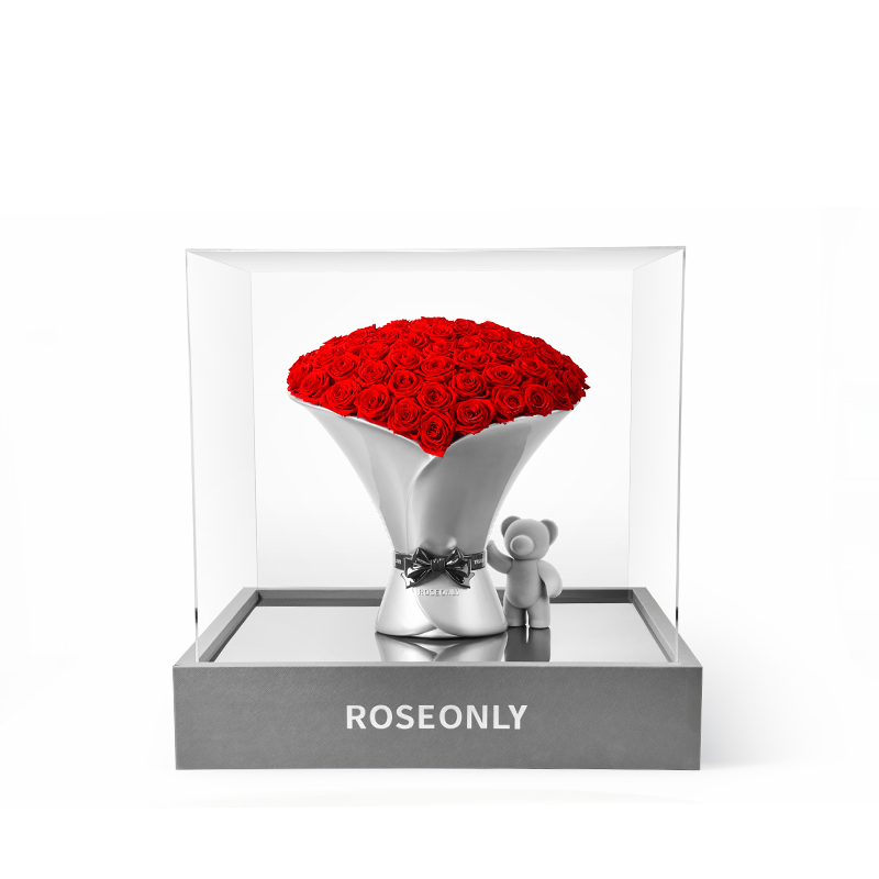 【告白神器】ROSEONLY诺誓  高端定制 永生玫瑰 玫瑰系列-稳稳 永生花手捧礼物