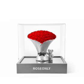 【告白神器】ROSEONLY诺誓  高端定制 永生玫瑰 玫瑰系列-稳稳 永生花手捧礼物