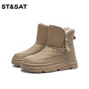 星期六时尚格纹拉链厚底雪地靴SS341181ND 商品缩略图3