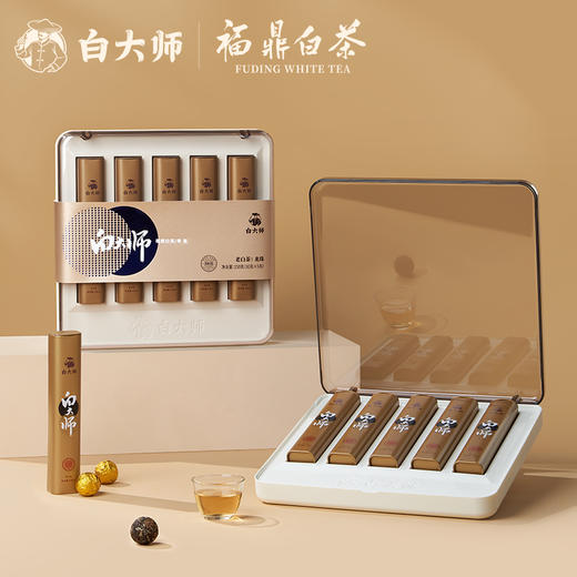 白大师福鼎正宗高山老白茶2018年寿眉龙珠礼盒装紧压茶叶送礼150g 商品图1