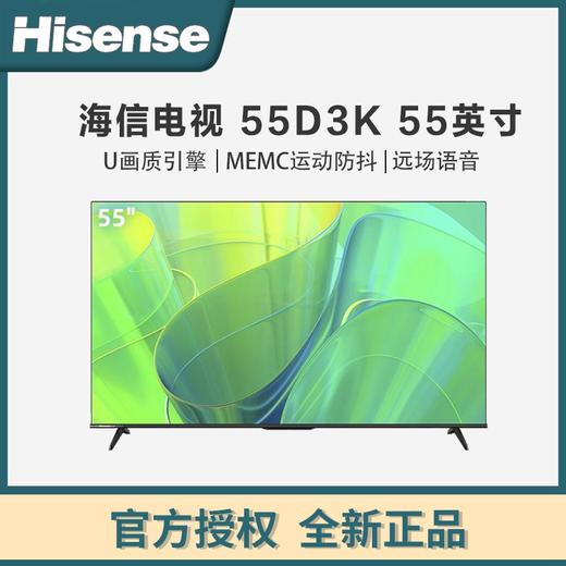 海信电视 55D3K  55英寸 MEMC运动防抖 2+32GB 语音智控 U画质引擎 AI智能内容感知 商品图0