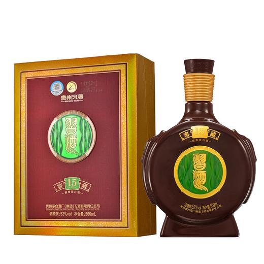 习酒贵州习酒 53度酱香型白酒窖藏15礼盒2022年500ml单瓶装 商品图0