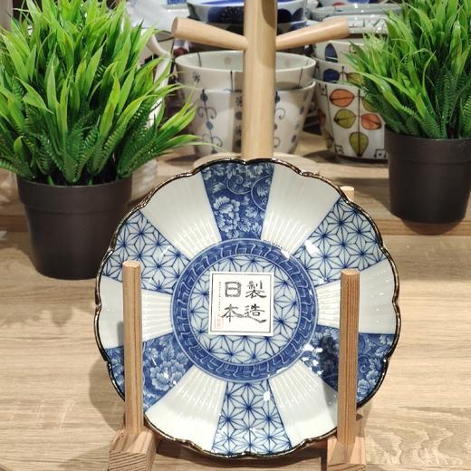 B3101青花麻叶16cm菊形盘 商品图0