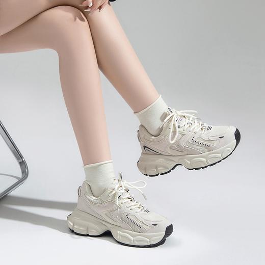 ZHR厚底老爹鞋女2024春季新款复古美拉德休闲百搭活力轻氧运动鞋 商品图2