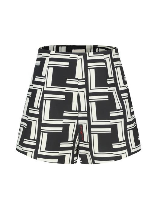 【摩登时代】品牌定制字母印花A字高腰短裤 商品图4