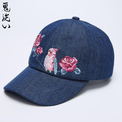 ONIARAI/鬼洗24春夏新品泥棒蓝玫瑰粉鹦鹉牛仔棒球帽中性 24NA422 商品图0