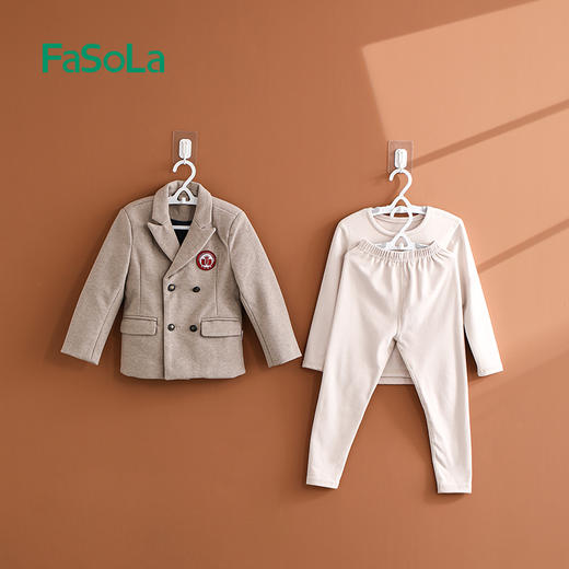 FaSoLa儿童衣架宝宝专用衣服架晾晒衣服伸缩婴幼儿家用防滑小衣架 商品图2