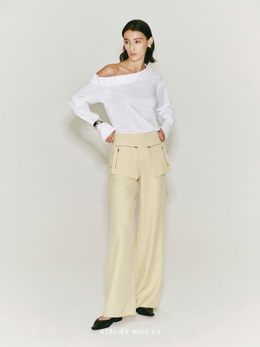 【南法假日】可拆卸拉链口袋阔腿长裤 商品图1