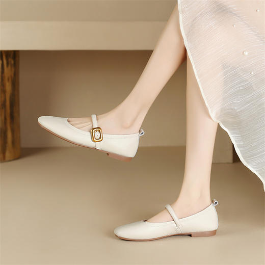 ZHR乐福鞋女2024新款时尚百搭复古休闲简约小香风玛丽珍浅口单鞋 商品图1