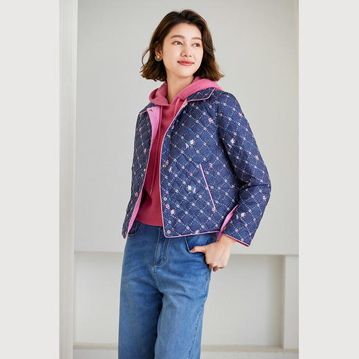 【鹅绒】乔万尼双面穿羽绒服鹅绒新品小个子短款外套ET4T028 商品图1