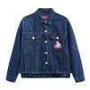 ONIARAI/鬼洗24春夏新品泥棒蓝女款玫瑰鹦鹉刺绣牛仔夹克 N340182 商品缩略图2