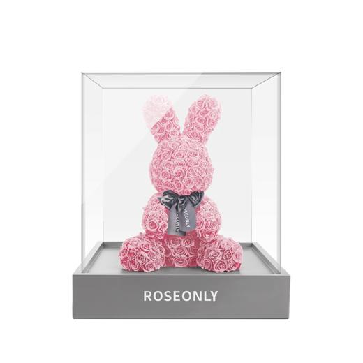 【告白神器】ROSEONLY诺誓 高端定制 永生玫瑰 玫瑰兔公仔 定制版 玫瑰兔 20cm 30cm 60cm 120cm 红色 白色 粉色 送爱人女友礼物 商品图9