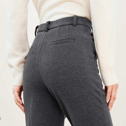 逸阳九分毛呢西装裤女冬季新款烟管版西小脚直筒裤小个子0721 商品图4