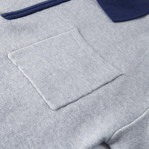 【膨体速暖仿羊绒】罗蒙男士秋冬撞色领polo衫男长袖毛衫男针织衫男卫衣 商品图6