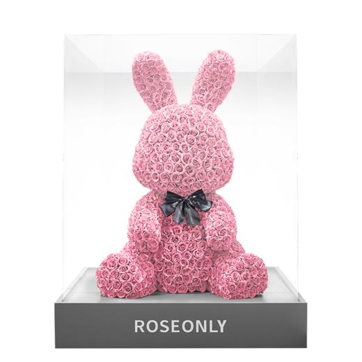 【告白神器】ROSEONLY诺誓 高端定制 永生玫瑰 玫瑰兔公仔 定制版 玫瑰兔 20cm 30cm 60cm 120cm 红色 白色 粉色 送爱人女友礼物 商品图10