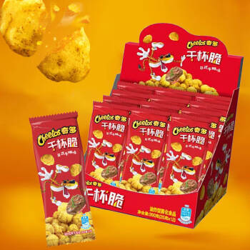 奇多（Cheetos）粟米棒 日式牛排味 25克*12包 干杯脆 零食 休闲食品 商品图1