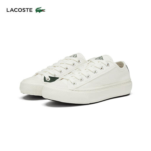 Lacoste国鳄鱼女鞋新款时尚纯色帆布鞋休闲鞋47CFA0007 商品图2