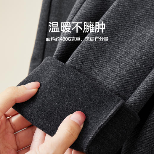 逸阳九分毛呢西装裤女冬季新款烟管版西小脚直筒裤小个子0721 商品图1