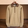 【膨体速暖仿羊绒】罗蒙男士秋冬撞色领polo衫男长袖毛衫男针织衫男卫衣 商品缩略图2
