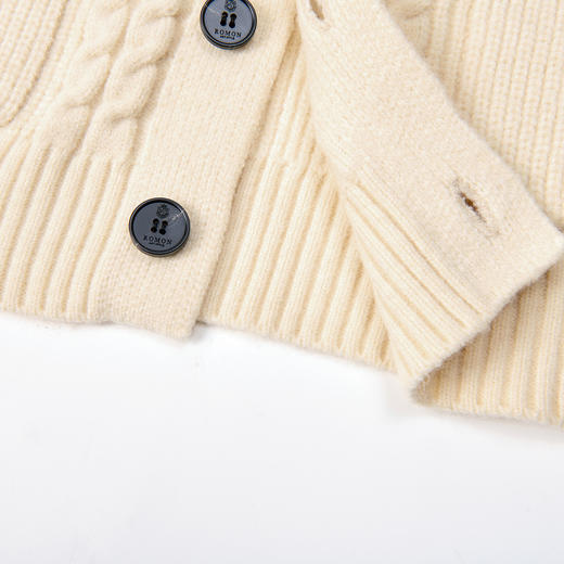 27DKTD8315【复古扭花】罗蒙经典针织开衫男士外套男厚实保暖针织衫男士毛衣男 商品图11