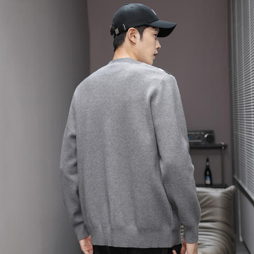 【撞色设计】罗蒙秋冬男士经典针织开衫男时尚百搭针织外套男舒适男针织衫 商品图2