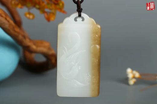 和田糖白玉【龙凤和鸣】吊坠 搭配精美编织挂绳 商品图4
