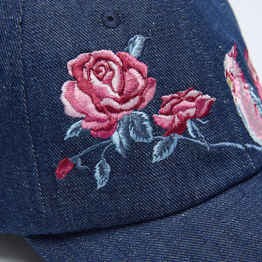 ONIARAI/鬼洗24春夏新品泥棒蓝玫瑰粉鹦鹉牛仔棒球帽中性 24NA422 商品图3