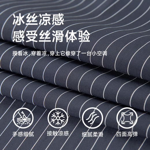 【一口价】【特大码】【冰丝高弹】【新款DM】大依优型大码条纹短袖衬衫加肥加大男装免烫大号大码衬衣上衣男士绅士商务休闲半袖夏季 商品图1