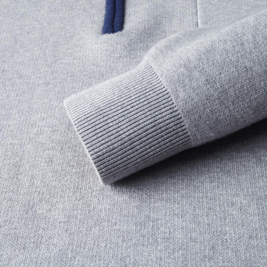 【膨体速暖仿羊绒】罗蒙男士秋冬撞色领polo衫男长袖毛衫男针织衫男卫衣 商品图5