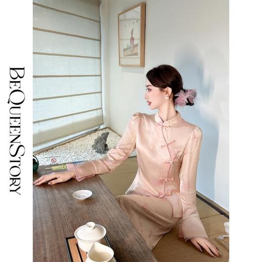 BeQueenStory【金缕蝶梦】重工手工盘扣中式婉约收腰上衣&国风半裙 商品图4