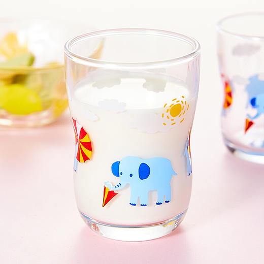 日本原装Aderia笑脸水杯套装石塚硝子饮料杯玻璃杯（一大一小） 商品图6