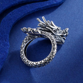 子佩集S925银【纵横四海】戒指【YFJZ014】仿古龙2401