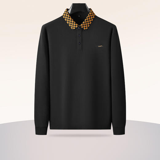 【新款DDA】大依优型大码长袖Polo衫翻领加肥加大肥佬休闲商务宽松透气上衣打底 商品图0