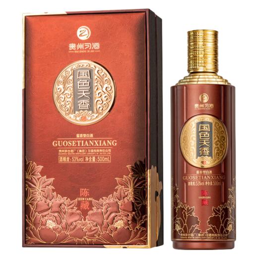 习酒 酱香型白酒53度500ml国色天香陈藏单瓶装 商品图0