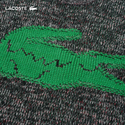 Lacoste法国鳄鱼男女同款新款文艺风卡通针织毛衣AH1780-10 商品图3