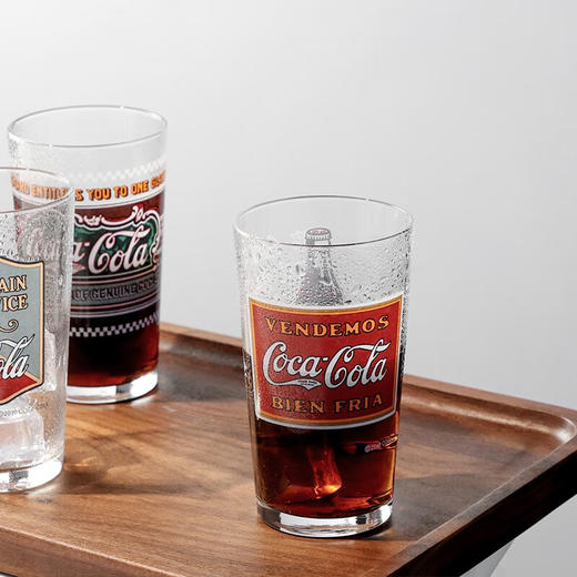 日本阿德利亚可乐纪念杯玻璃杯啤酒杯果汁饮料杯水杯12.3cm 商品图0