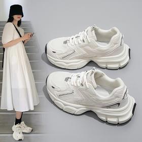 ZHR厚底老爹鞋女2024春季新款复古美拉德休闲百搭活力轻氧运动鞋