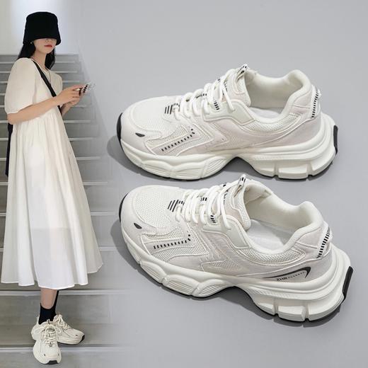 ZHR厚底老爹鞋女2024春季新款复古美拉德休闲百搭活力轻氧运动鞋 商品图0