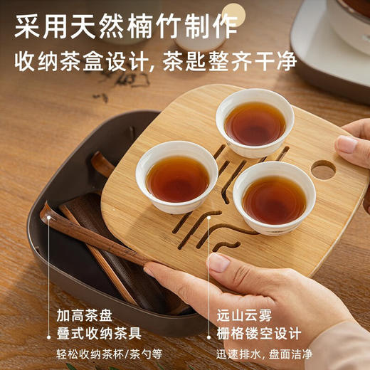 小熊（Bear）养生壶煮茶壶煮茶器 0.5L便携式烧水壶旅行家用蒸茶器花茶壶 ZCQ-A05S1 配茶具茶杯 商品图6