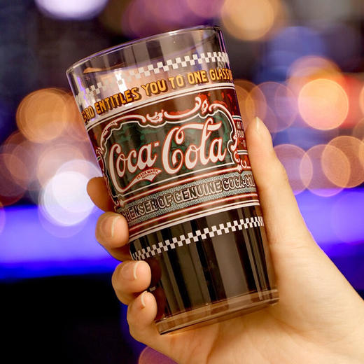 日本阿德利亚可乐纪念杯玻璃杯啤酒杯果汁饮料杯水杯12.3cm 商品图4