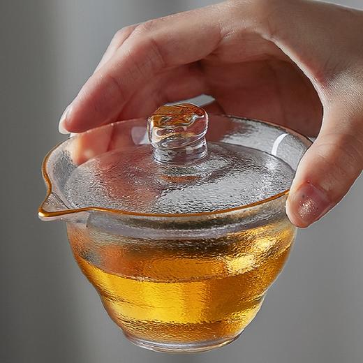 手工磨砂甩制玻璃树纹功夫茶具套装 商品图2