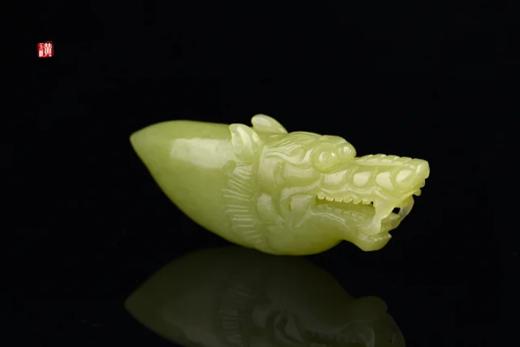 和田玉黄玉【鱼化龙】吊坠  配精美编织挂绳 商品图2