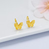 【限时克减150元】足金999 #九紫离火 (足金999字印)5G黄金镂空仿钻蝴蝶耳钉(5GES00643)（预售产品下单后不退款不退货不换货不补差价） 商品缩略图0