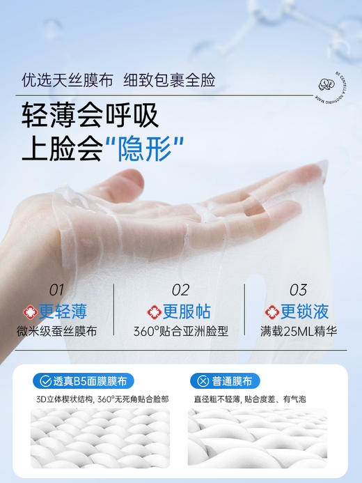 【8Min补水+修护】泛醇积雪草舒缓修护面膜10片/盒装#B5面膜补水保湿积雪草晒后美白去黄气暗沉官方旗舰店正品女 商品图4