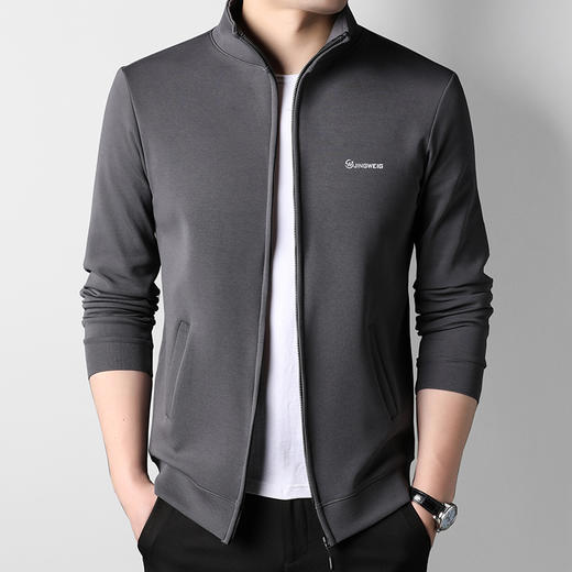 【新款DK】大依优型大码立领开衫针织夹克外套工装外套男宽松加肥加大码上衣夹克胖子 商品图2