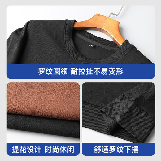 【新款DK】大依优型大码短袖卫衣打底衫圆领加肥加大宽松大码男装休闲上衣男士胖子半袖 商品图3