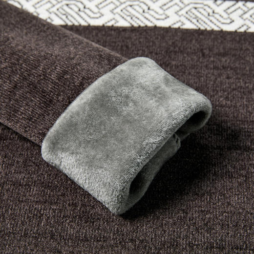 27DKLW0077【仿貂绒】罗蒙加厚加绒毛衣男横条撞色毛衣男毛衫加绒针织衫男士毛衣 商品图8