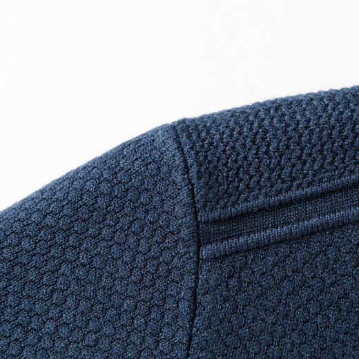 【加厚含羊毛】罗蒙秋冬菠萝提花毛衣男保暖针织衫男舒适打底衫男士毛衣男 商品图7